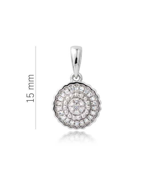 White gold pendant with diamonds