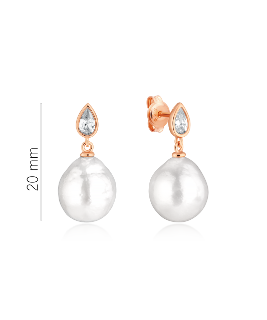 Gold-plated silver earrings with Edison pearls