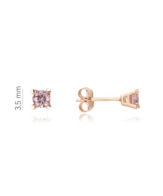Gold earrings with cubic zirconia - 9K