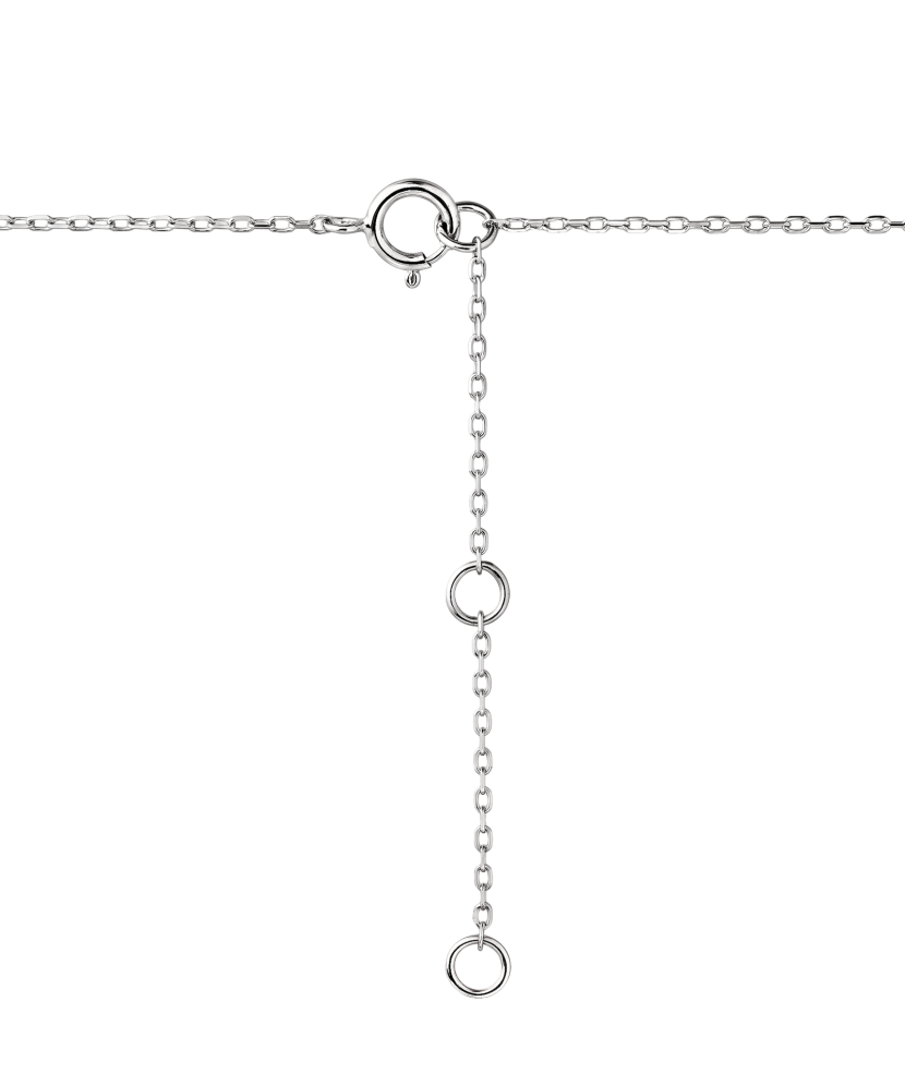 Gold chain with pearl and diamonds