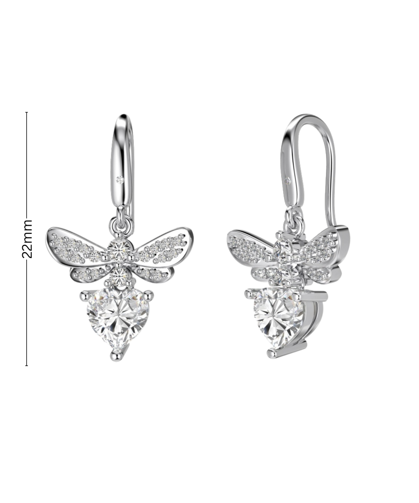 Серьги из серебра с цирконами