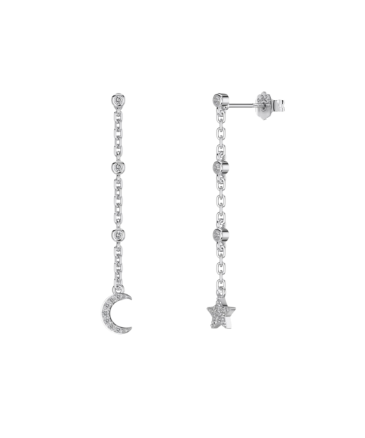 Sterling silver earrings with zircons