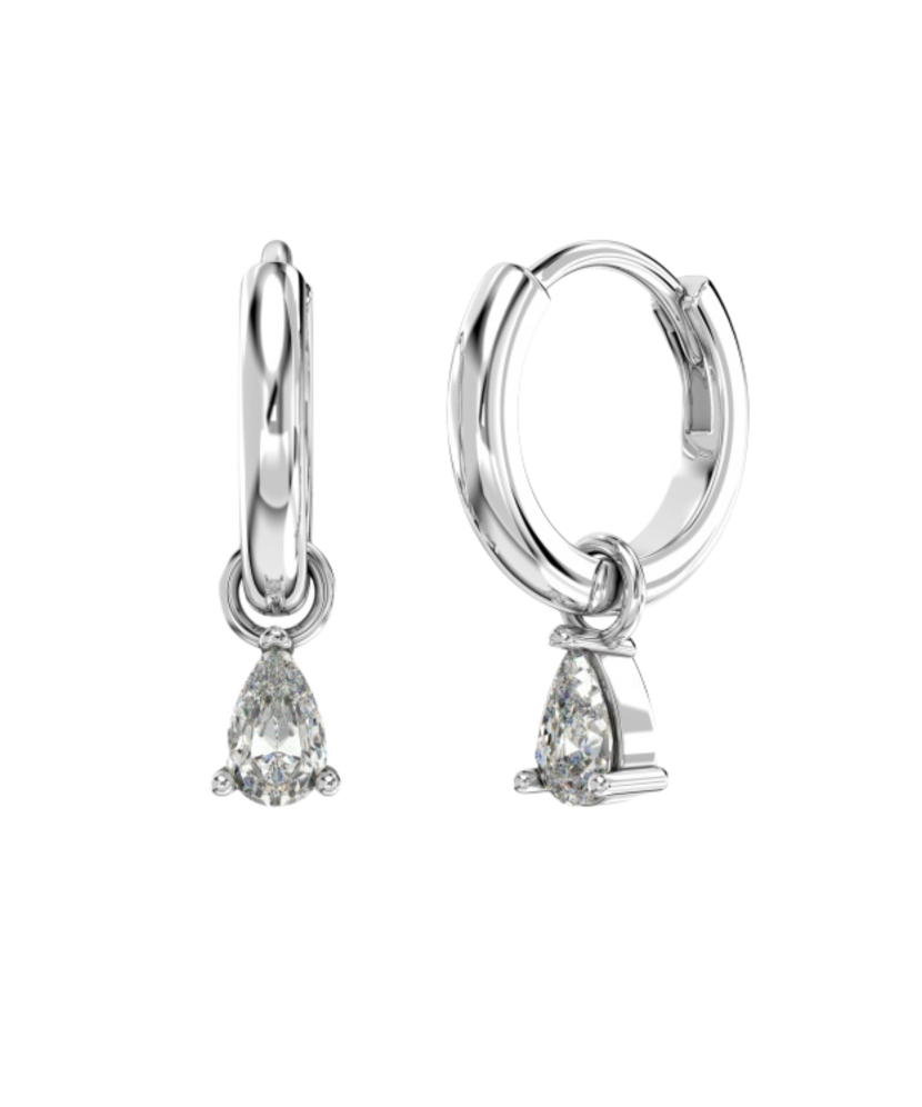 Sterling silver earrings with zircons