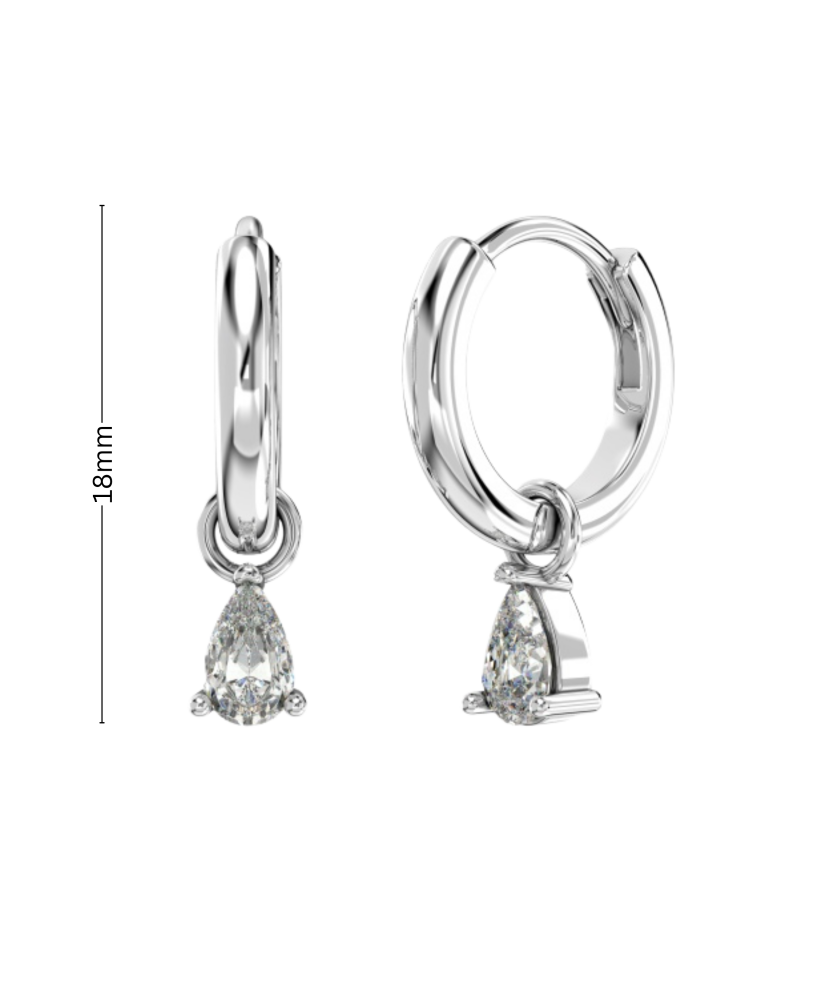 Sterling silver earrings with zircons