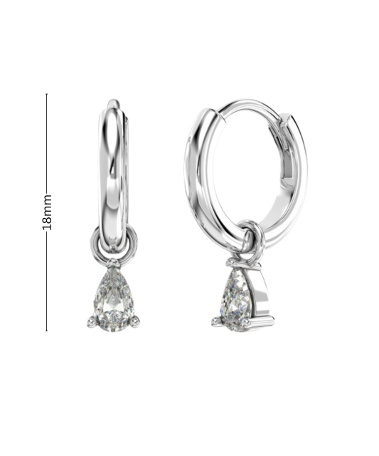 Sterling silver earrings with zircons