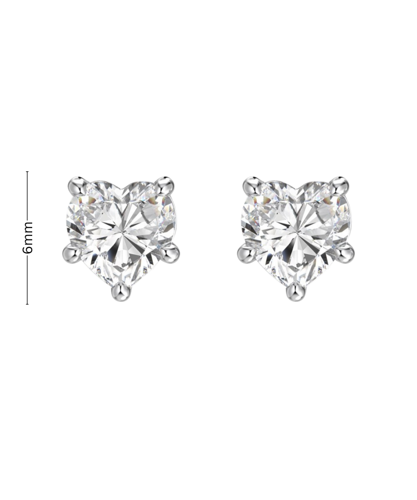 Sterling silver earrings with zircons