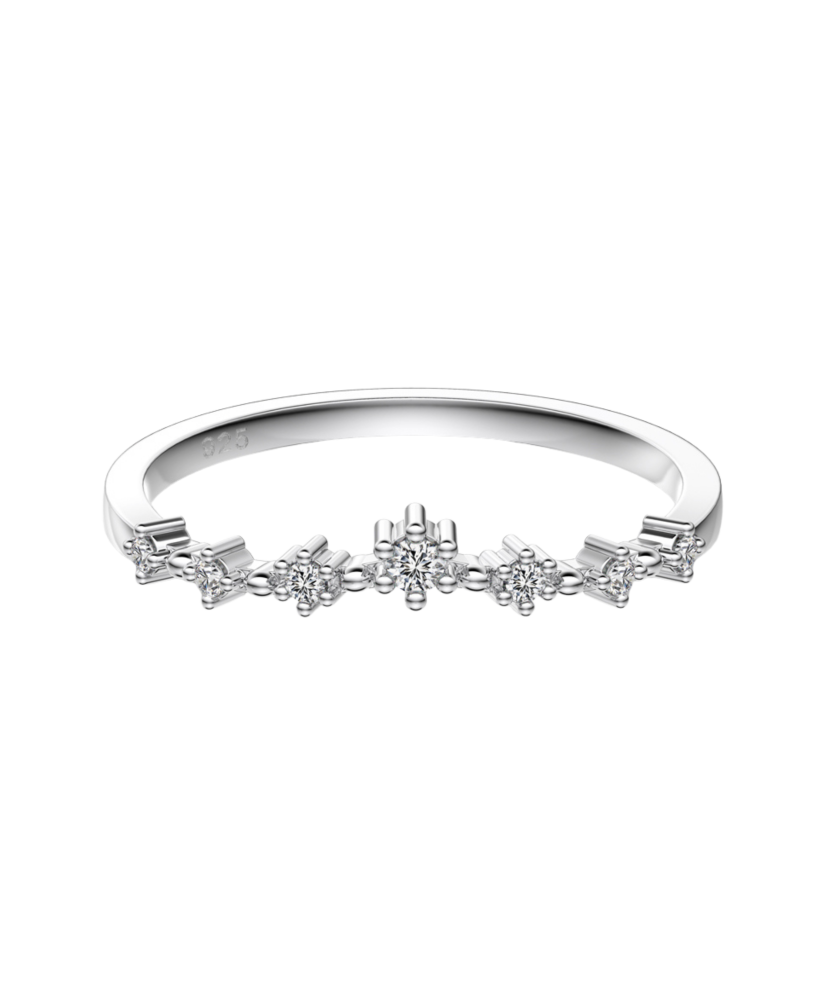 Sterling silver ring with zirconium