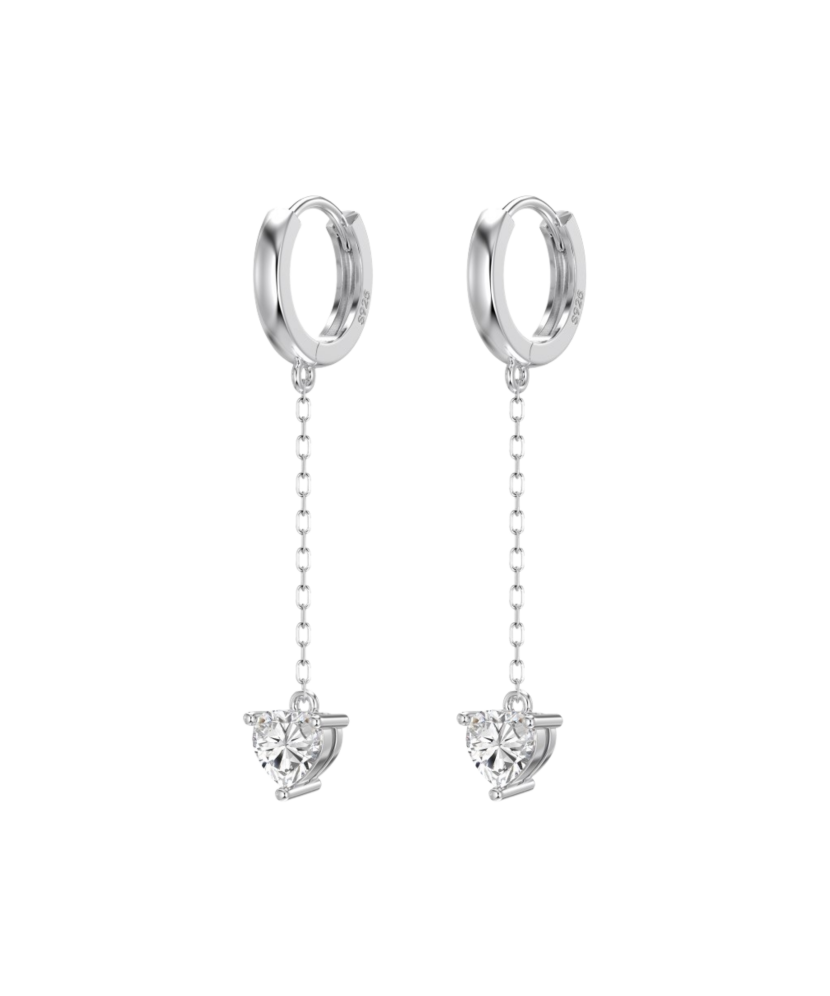 Sterling silver earrings with zircons