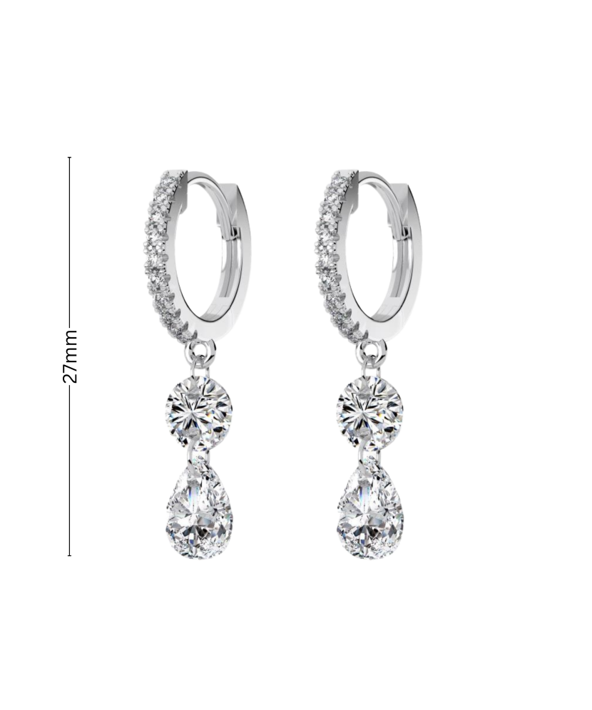 Sterling silver earrings with zircons