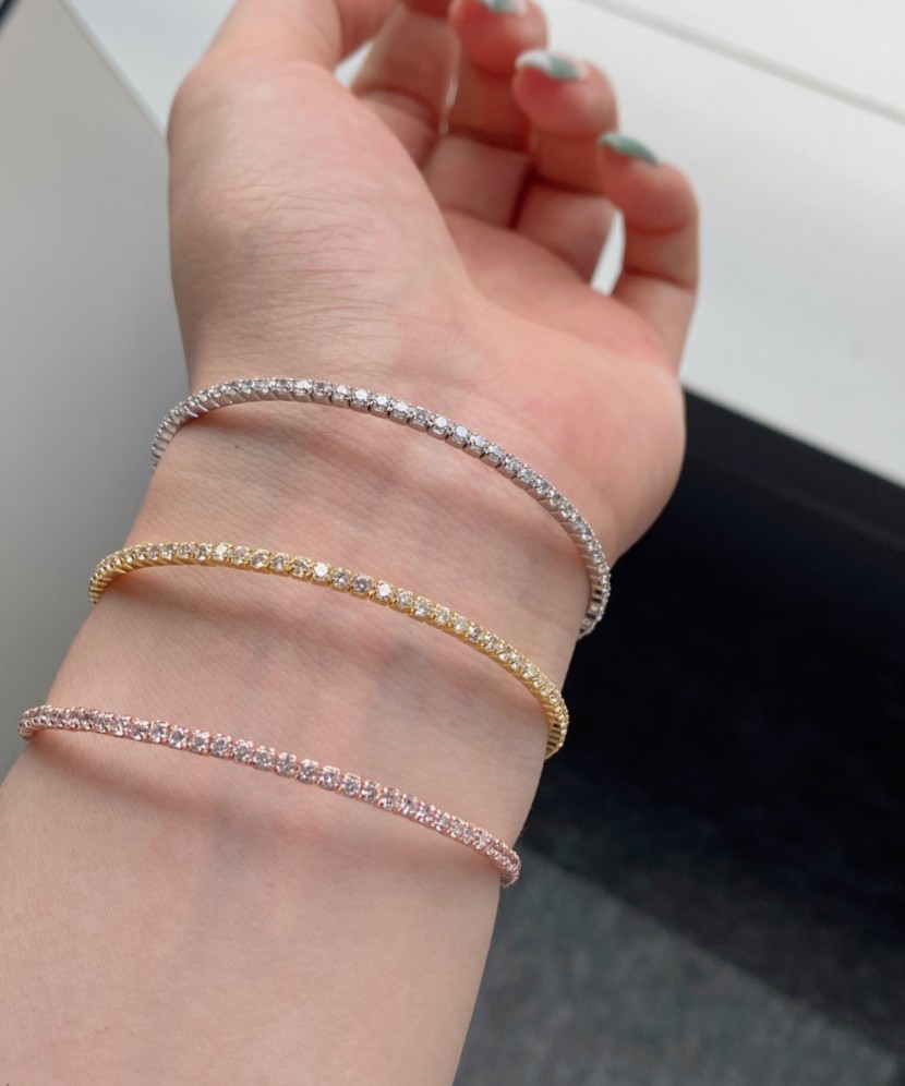 Sterling Silver bracelet with zircons