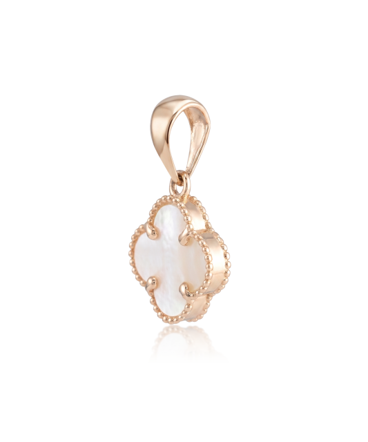 Gold earrings with nacre