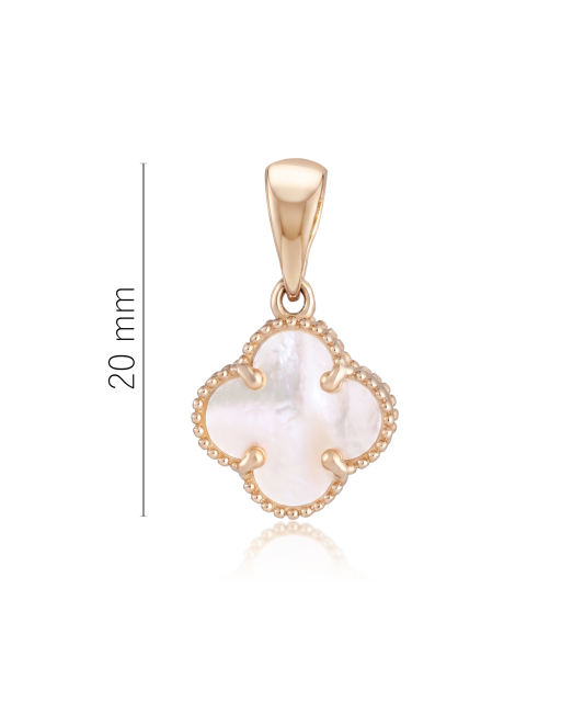 Gold earrings with nacre