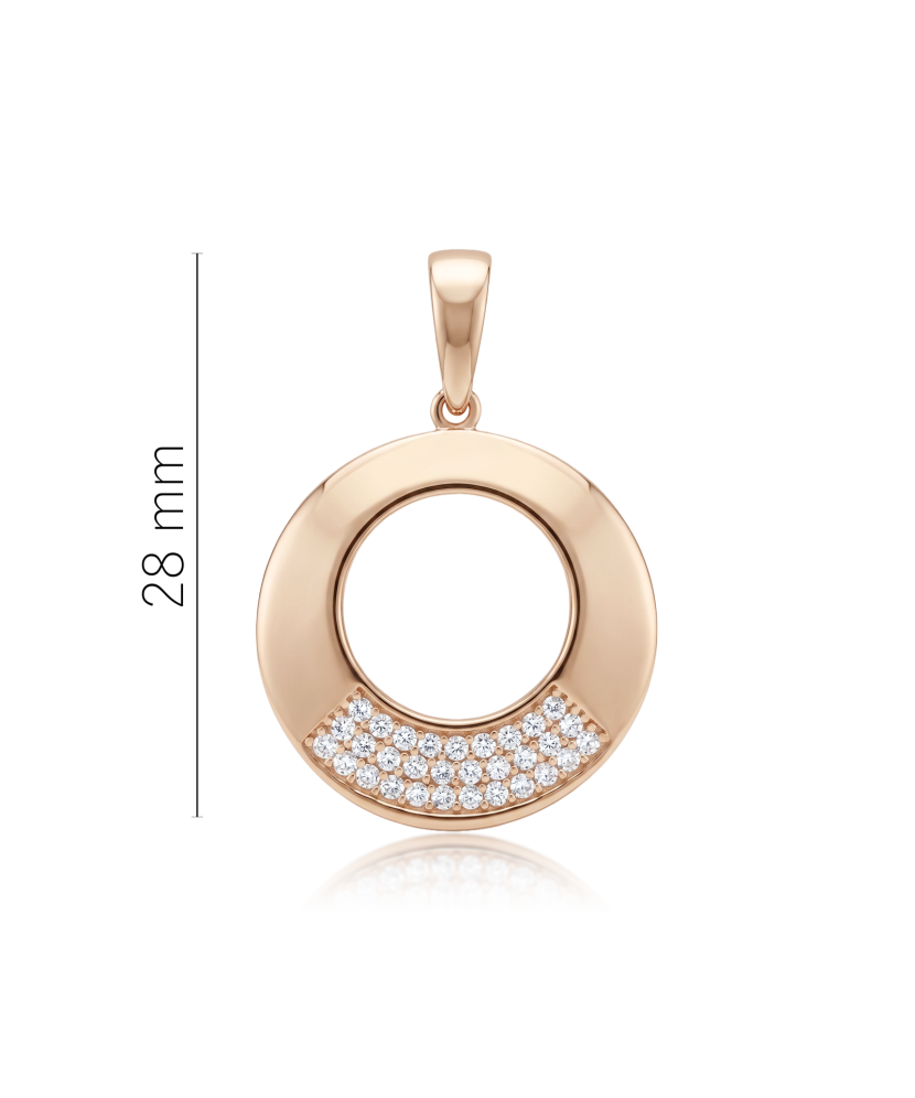 Gold pendant with zircons