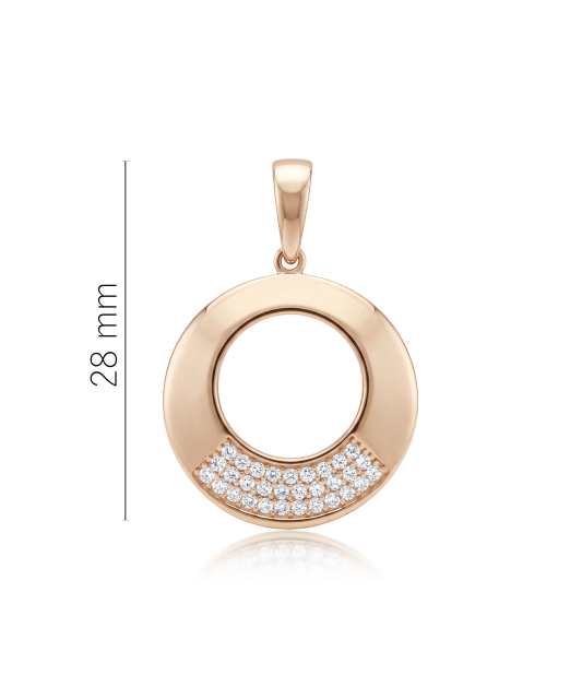 Gold pendant with zircons