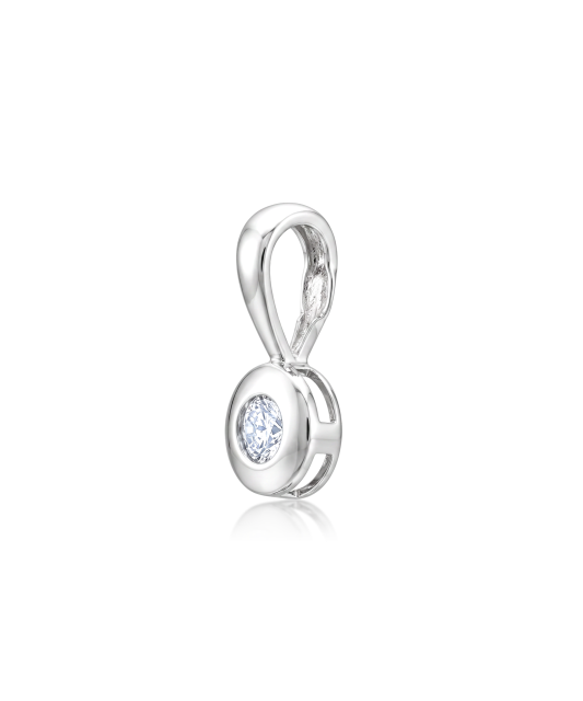 White gold pendant with zirconium