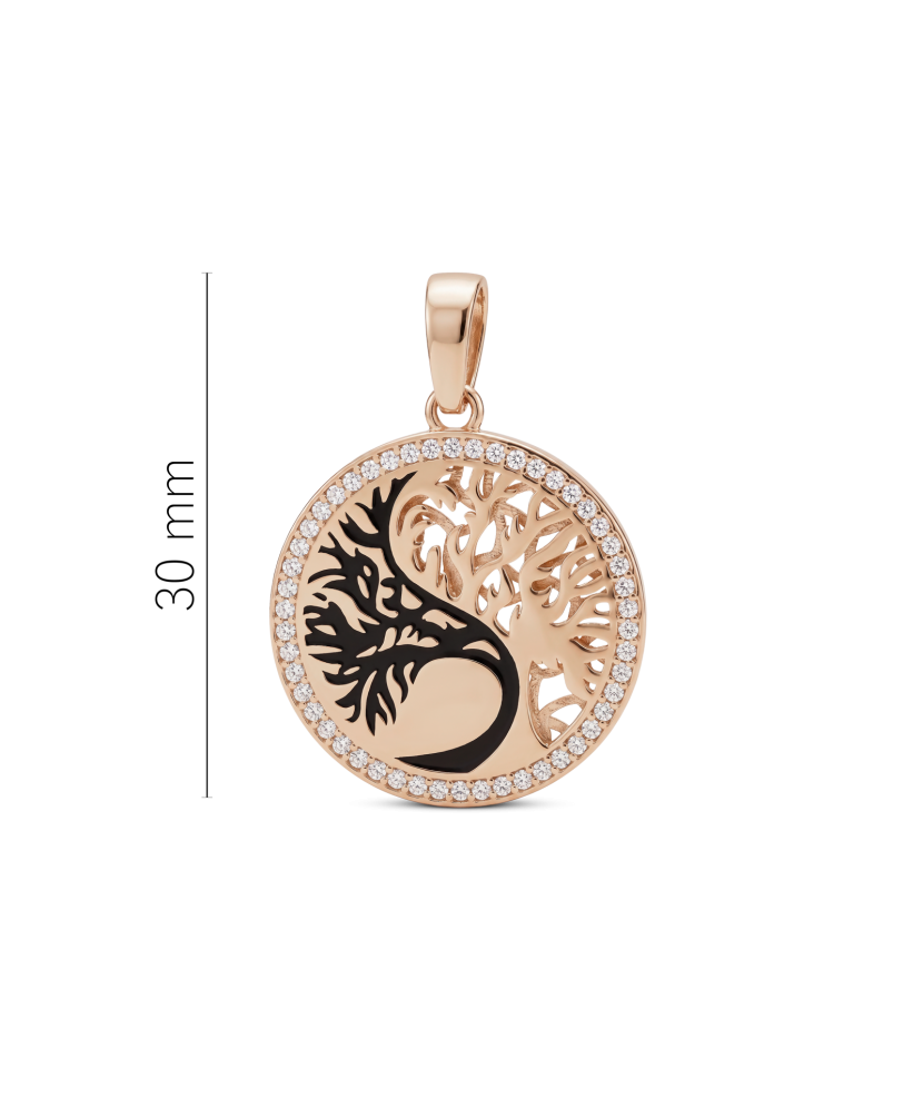 Gold pendant with zircons "Tree of life"