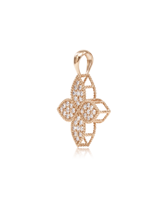 Gold pendant with zircons