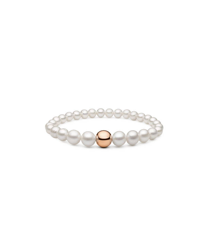 Gilded Sterling silver bracelet with pearls