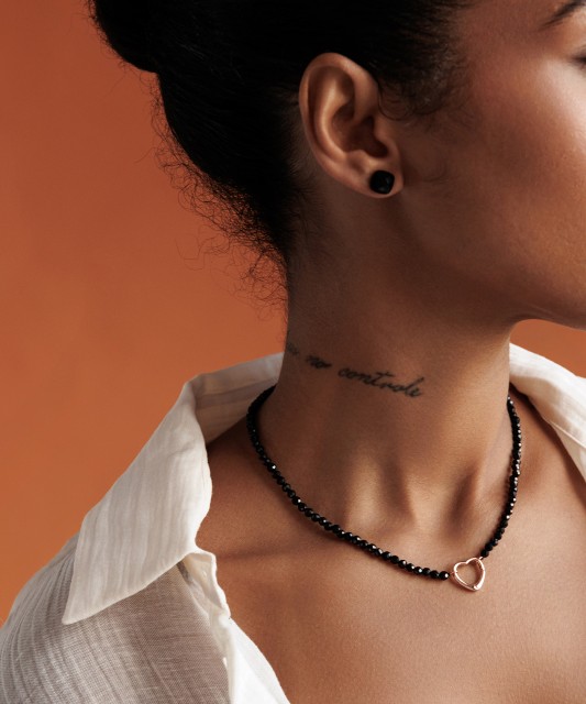Gold-plated silver chain with spinels