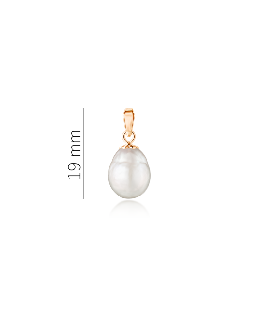 Gold pendant with Edison pearl