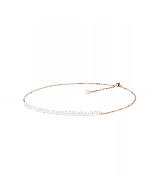 Gold-plated Silver chain with pearls