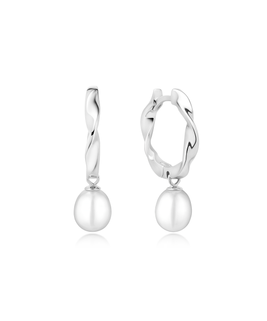 Серьги из серебра с жемчугом