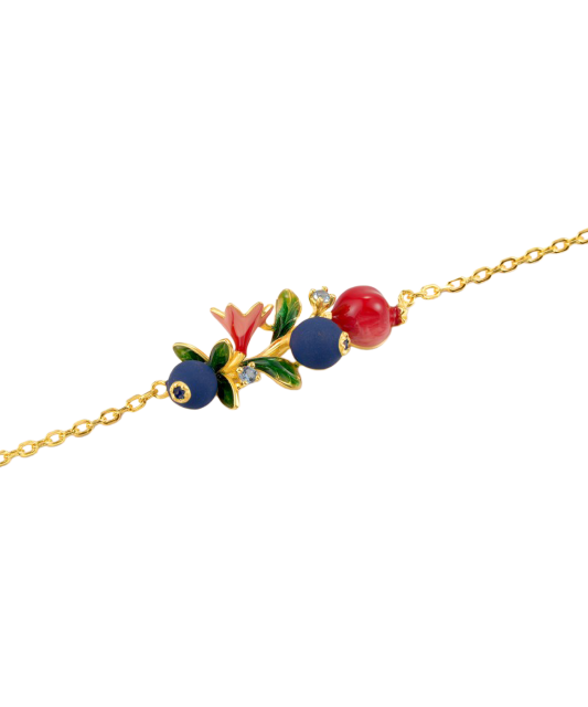 Gold plated sterling Silver bracelet with zircons