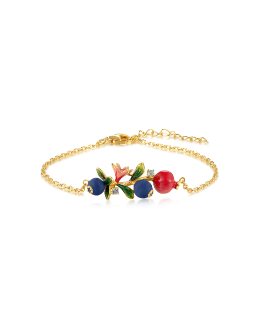 Gold plated sterling Silver bracelet with zircons