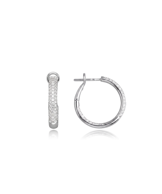 Sterling silver earrings with zircons