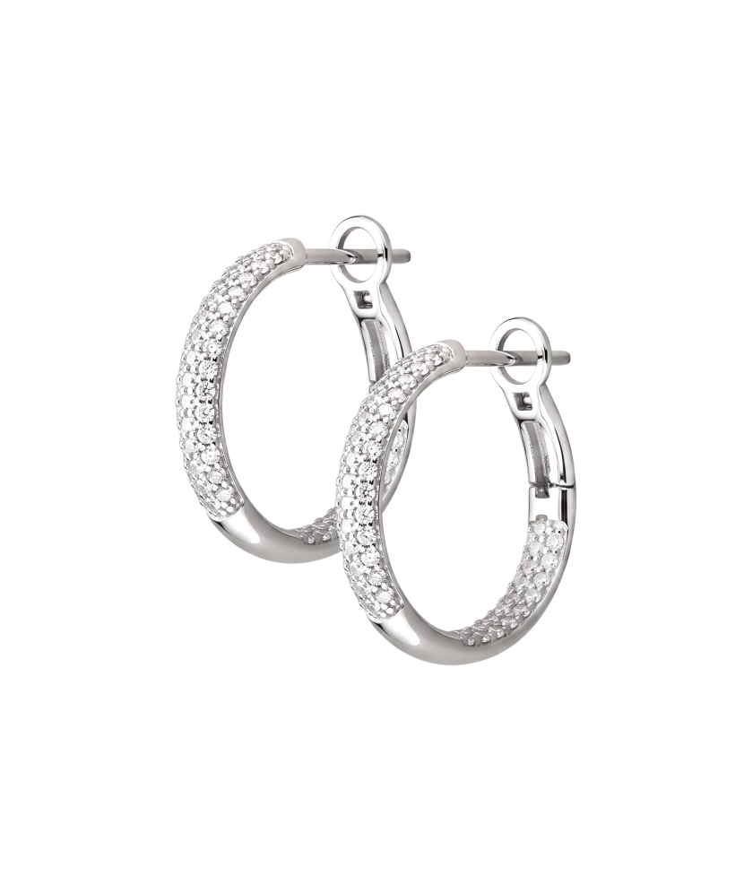 Sterling silver earrings with zircons