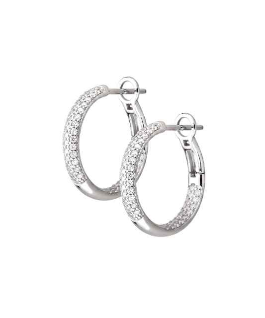 Sterling silver earrings with zircons