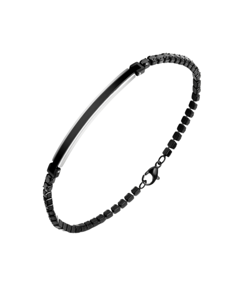 Stainless Steel Bracelet with Zirconia