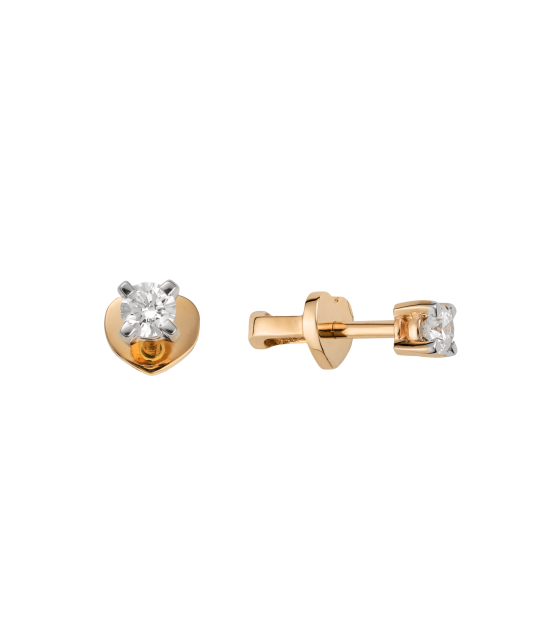 Gold earrings with diamonds