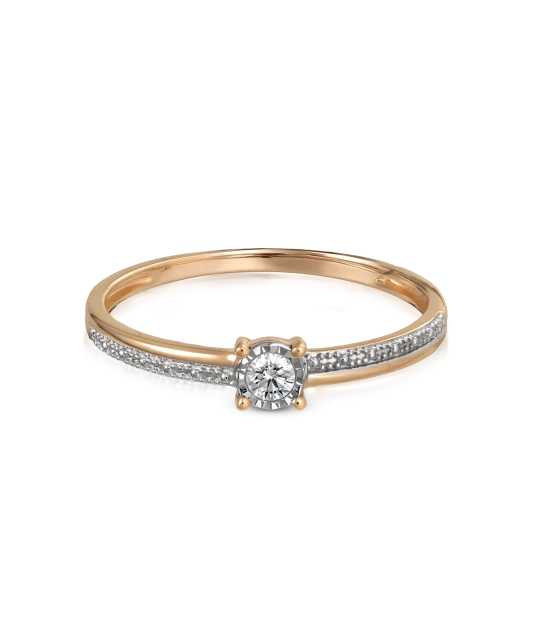 Gold ring with diamond