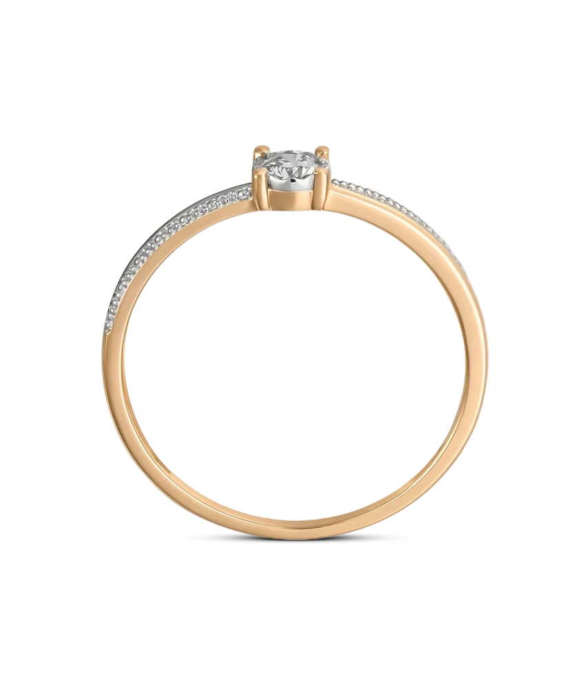 Gold ring with diamond