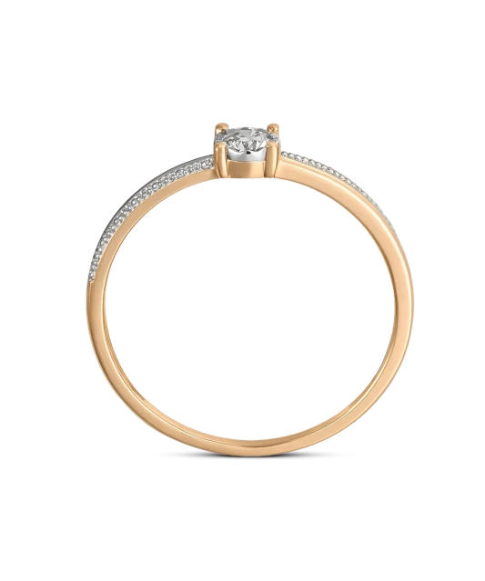 Gold ring with diamond
