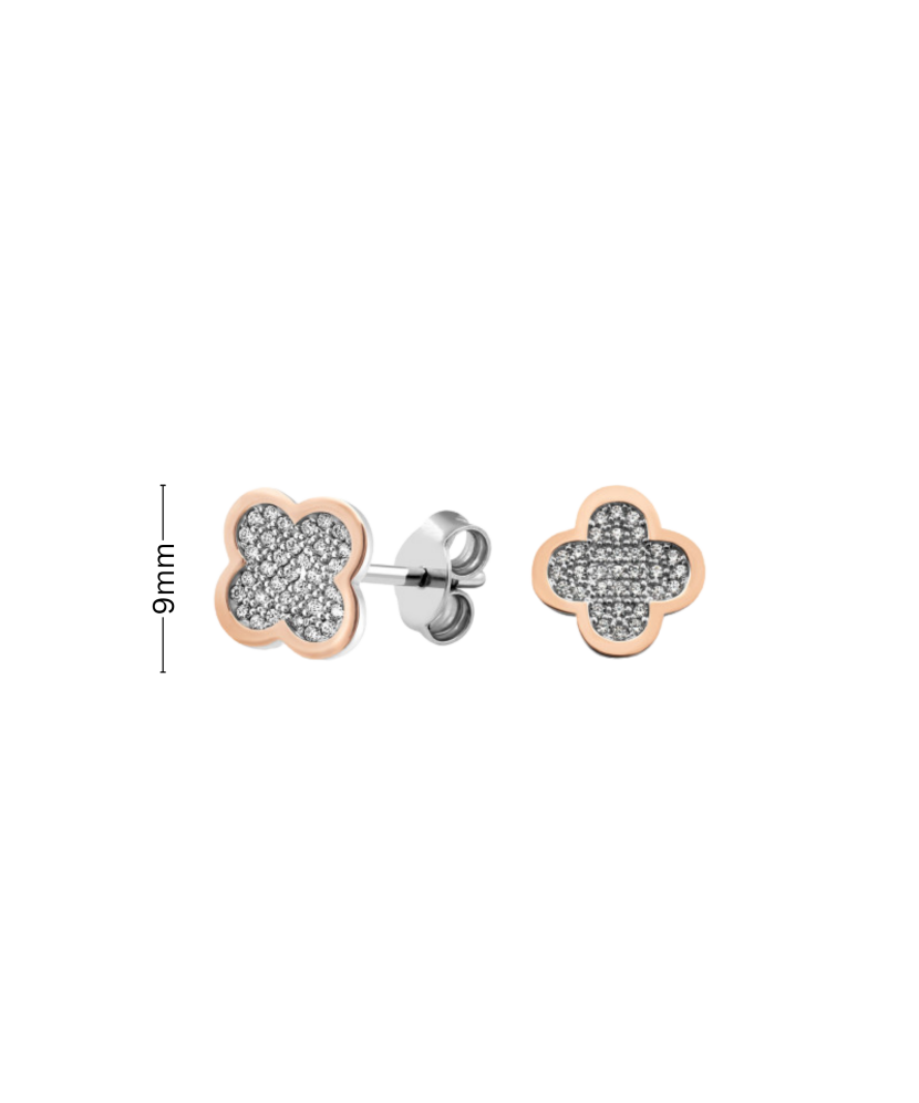 Sterling silver earrings gold plated with zircons