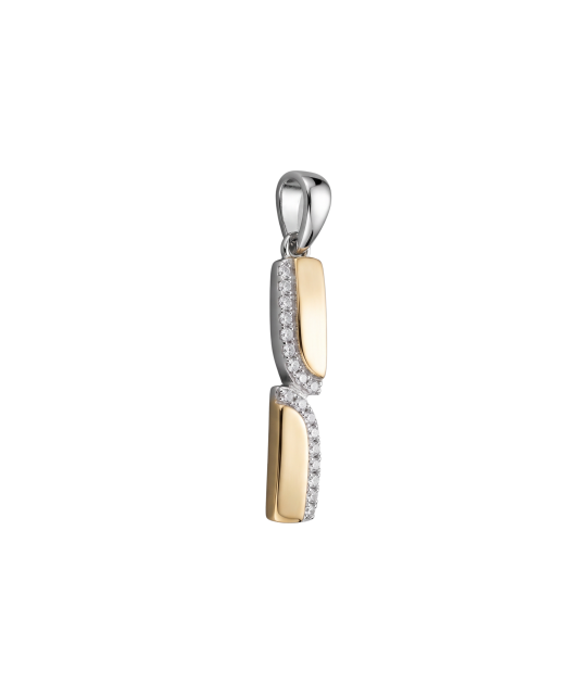 Gold plated Sterling silver pendant with zirconium