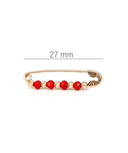 Gold brooch with onyx