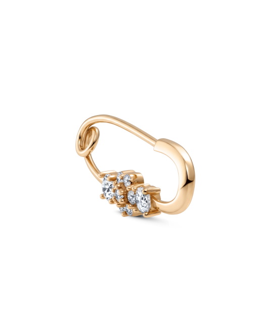 Gold brooch with zircons