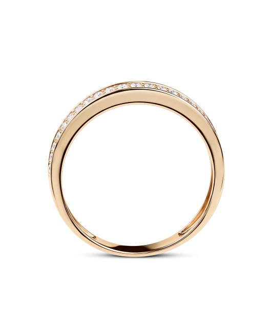 Gold ring with zircons