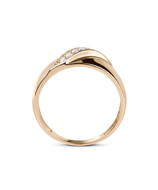 Gold ring with zircons