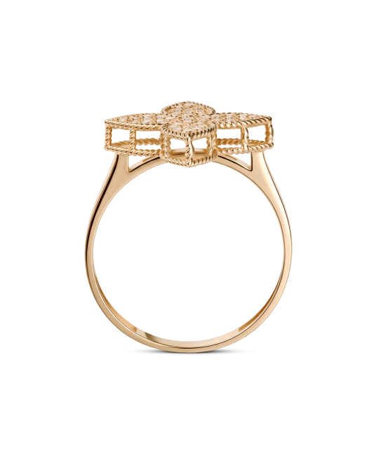 Gold ring with zircons
