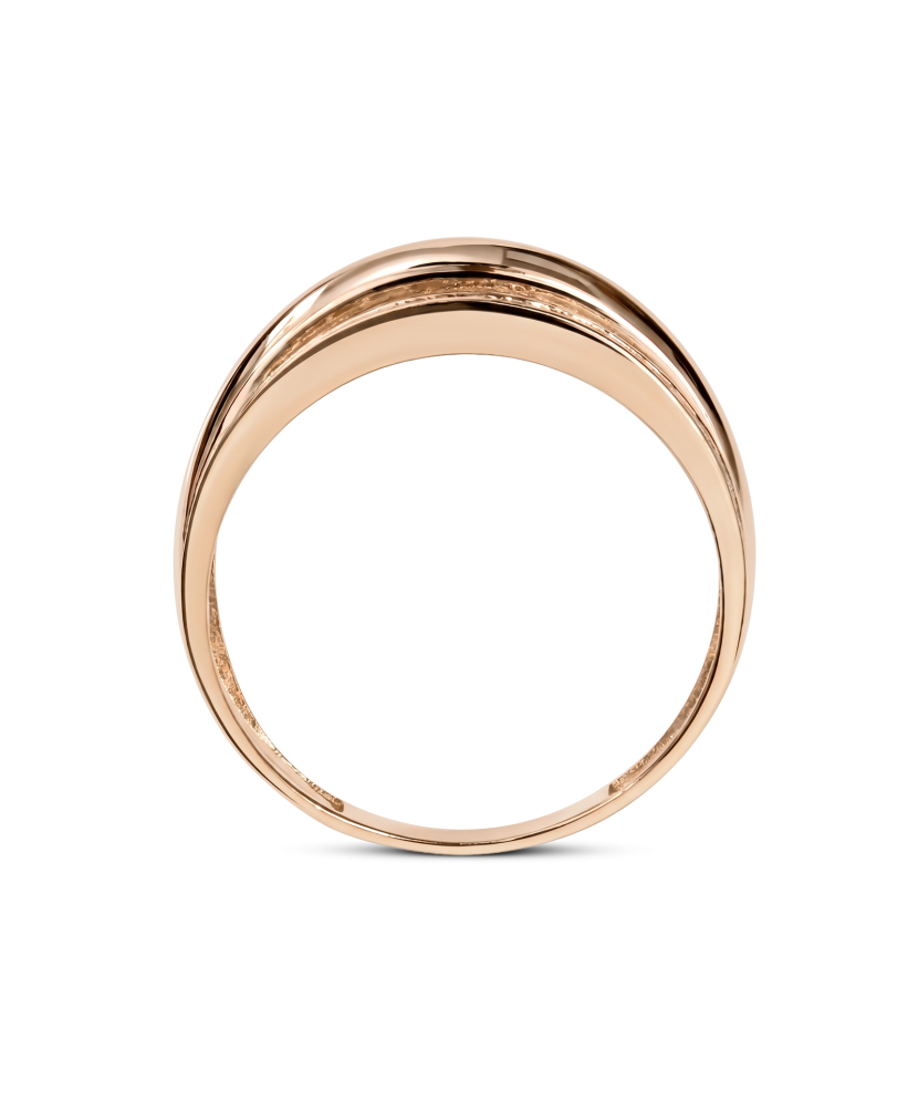 Gold ring with zircons