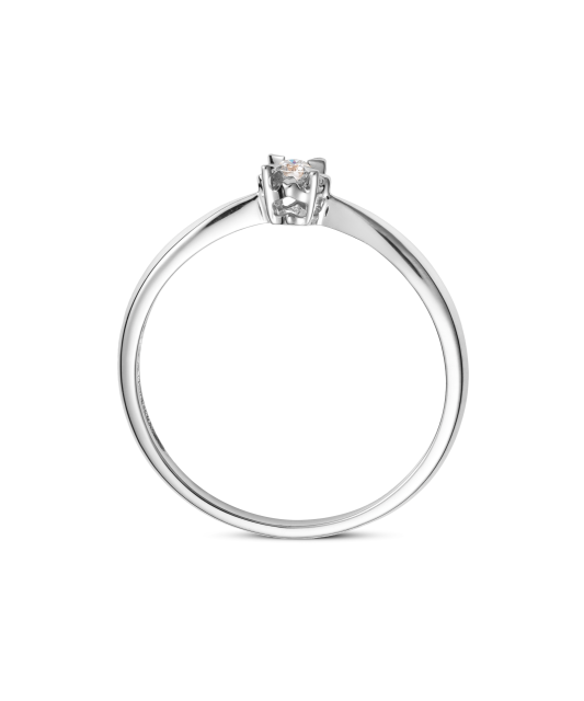 White gold ring with diamonds