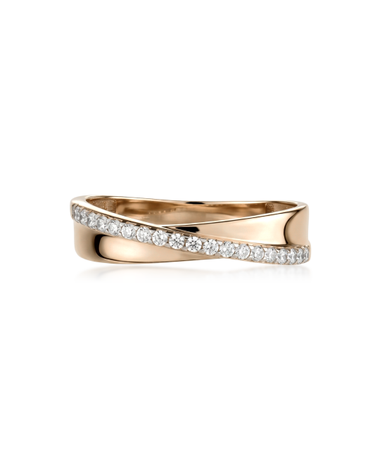 Gold ring with zircons
