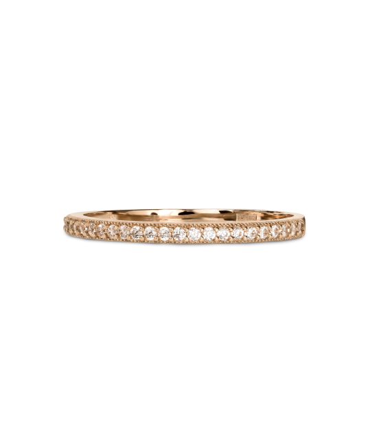 Gold ring with zircons