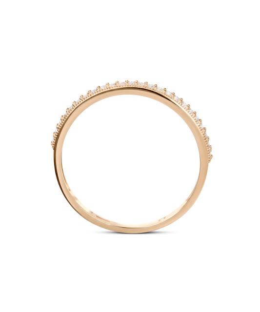 Gold ring with zircons