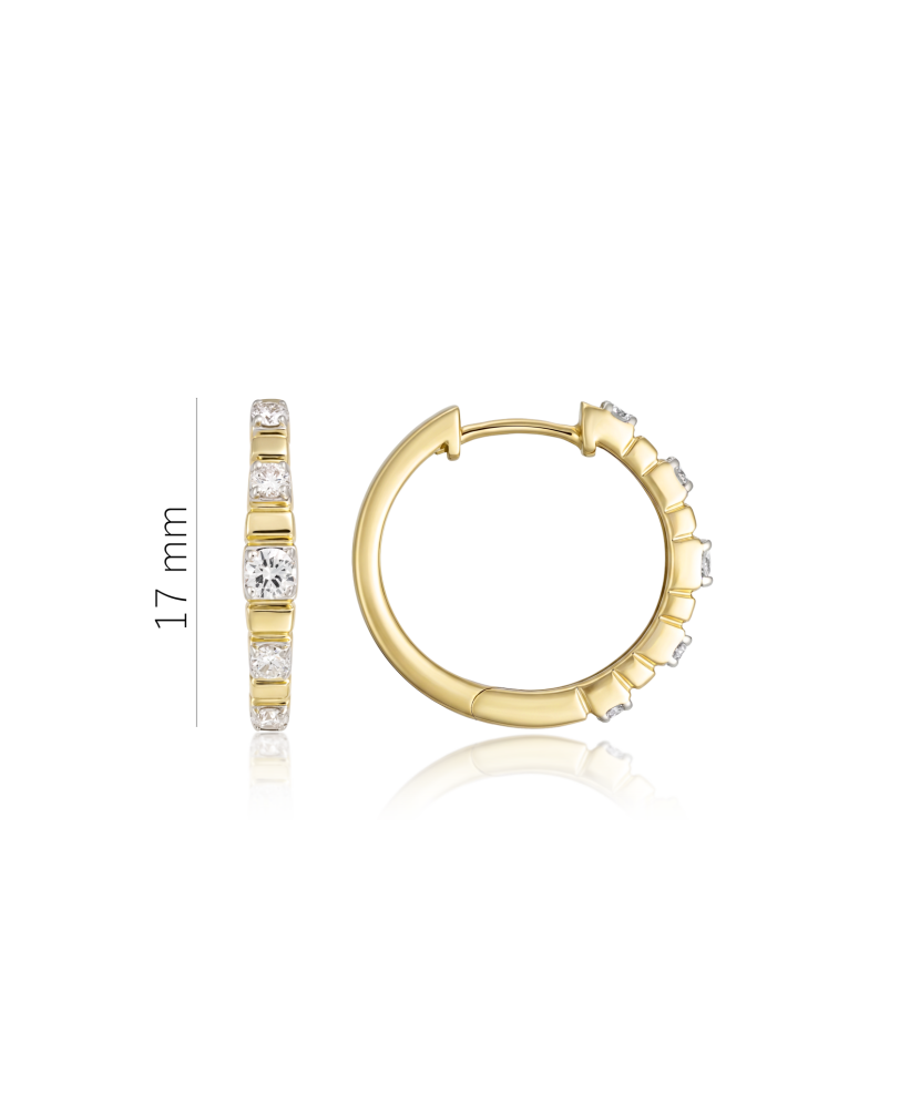 Yellow Gold earrings with diamonds