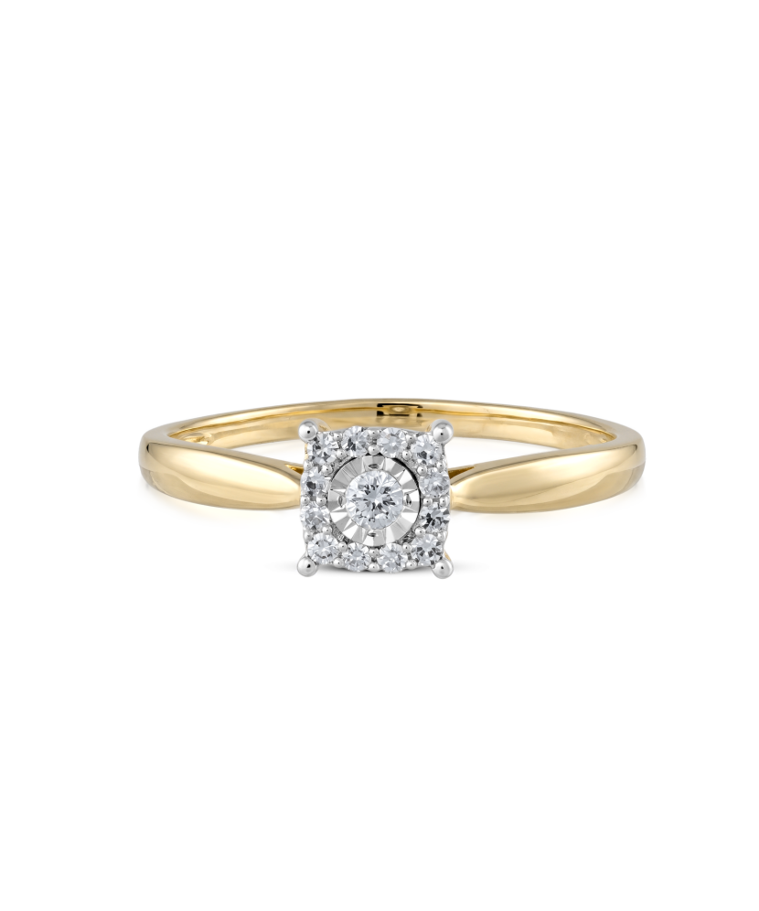Yellow Gold ring with diamonds
